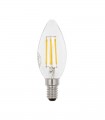 ΛΑΜΠΑ LED FILAMENT ΚΕΡΙ C35 4W E14 2700K (ΘΕΡΜΟ ΦΩΣ) 520Lm LEDISONE-2-CLEAR 1514460 VITO