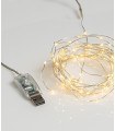 100Led Θερμά Χριστουγεννιάτικα Φωτάκια Copper Με Usb Σύνδεση Και Προγράμματα (Kelvin: 2.500 - 2.800)