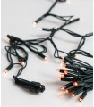 100Led Rubber Λαμπάκια Επεκτεινόμενα Με Πράσινο Καλώδιο/Κόκκινο Λαμπάκι ,Ip44 , 10 Μέτρα